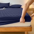 thumbnail image 5 of MesaSe Christmas Gifts Home Essentials Layered Waterproof Mattress Protector (Without  And Pillow Insert) Soft And Comfortable Solid Color Bedding Mattress Cover Bedroom Light Blue, 5 of 5