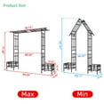 thumbnail image 5 of BOFANG Adjustable Width Metal Arch With Stand For Climbing Roses, Outdoor Plant Trellis, 5 of 9