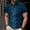 #Blue, variant on DPTALR Men's Casual Printed Shirt,Short Sleeve,Classic Collar,Brown,XL