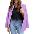 thumbnail image 2 of Gomelly Women Outwear Long Sleeve Business Jackets Casual Blazer Ladies Office Coat Cardigan Jacket Purple 2XL, 2 of 4
