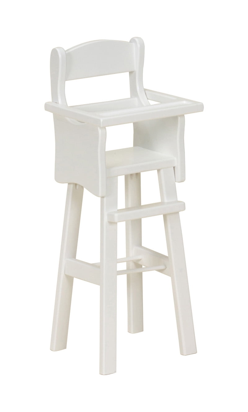 Amish Made Wooden Deluxe Doll High Chair White Finish Walmart Com Walmart Com