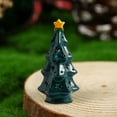 thumbnail image 4 of dianhelloya Ceramic Christmas Tree Decor High-temperature Firing Ceramics Ceramic Christmas Tree Figurine Small Xmas Tree with Fruit Topper Festive for Home, 4 of 8