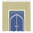 thumbnail image 3 of Ambesonne Moroccan Shower Curtain, Persian Ottoman Culture, 69"Wx84"L, Blue Beige, 3 of 5