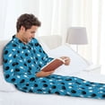 thumbnail image 2 of Mens Pajamas Set - Bowling Balls Comfy Long Sleeve Button Up Pajama Sets for Men 2 Piece, Soft Sleepwear Nightwear Pjs Lounge Sets for Men with Pockets, 2 of 5
