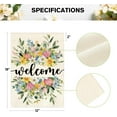 thumbnail image 5 of Spring Flowers Welcome Garden Flag 12x18 Inch Double Sided Outside, Floral Seasonal Farmhouse Yard Outdoor Flag, 5 of 6
