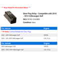 thumbnail image 2 of Glow Plug Relay - Compatible with 2010 - 2014 Volkswagen Golf 2011 2012 2013, 2 of 2