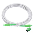 thumbnail image 1 of Unique Bargains 1Pcs 32.8Ft Single Mode Simplex OS2 Fiber Optic Cable LSZH SC/APC-SC/APC Armored Jumper Optical White with Adapter, 1 of 5