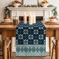 thumbnail image 2 of Table Runner 108 Inches Long for Kitchen Dining, Dark Blue Flowers Dresser Scarf Farmhouse, Dining Table Decorations for Wedding/Parties, Vintage Rustic Abstract Floral Aesthetic 13 x 108 In, 2 of 8