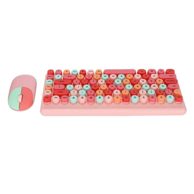 Combo De Teclado Y Ratón ANGGREK 86 Teclas Para Juegos Luz De Ratón Botones Multimedia Silenciosos Con Receptor USB