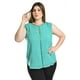 thumbnail image 1 of Blusa sin manga con detalle metalico Roman Fashion /Tallas Extras, 8006 (Menta) verde claro 38, 1 of 5