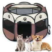 Large Dog Pet Cat Playpen Tent Portable Exercise Fence Kennel Cage Oxford Crate