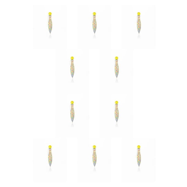 Wosthever Pluma de pintura de diamantes de imitación Estilo de bolos Herramienta de perforación multifuncional de plástico Suministros de amarillo 10piezas