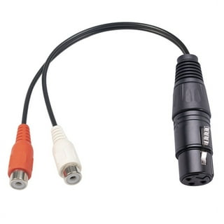 Xlr Male To 2-Rca Female Microphone Adapter Cable For Mic Speaker Amplifiers