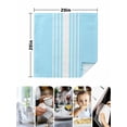 thumbnail image 4 of Aqua White Stripe Cloth Napkins Set of 4 Reusable Dinner Napkins, Modern Rustic Vertical Striped Cocktail Napkin Washable Table Napkins for Wedding/Holiday Party/Baby Shower 20"x20", 4 of 7