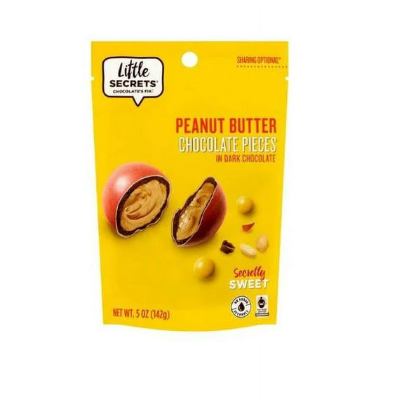 Little Secrets LLC Dark Chocolate Candies Peanut Butter -- 5 oz PACK OF 3