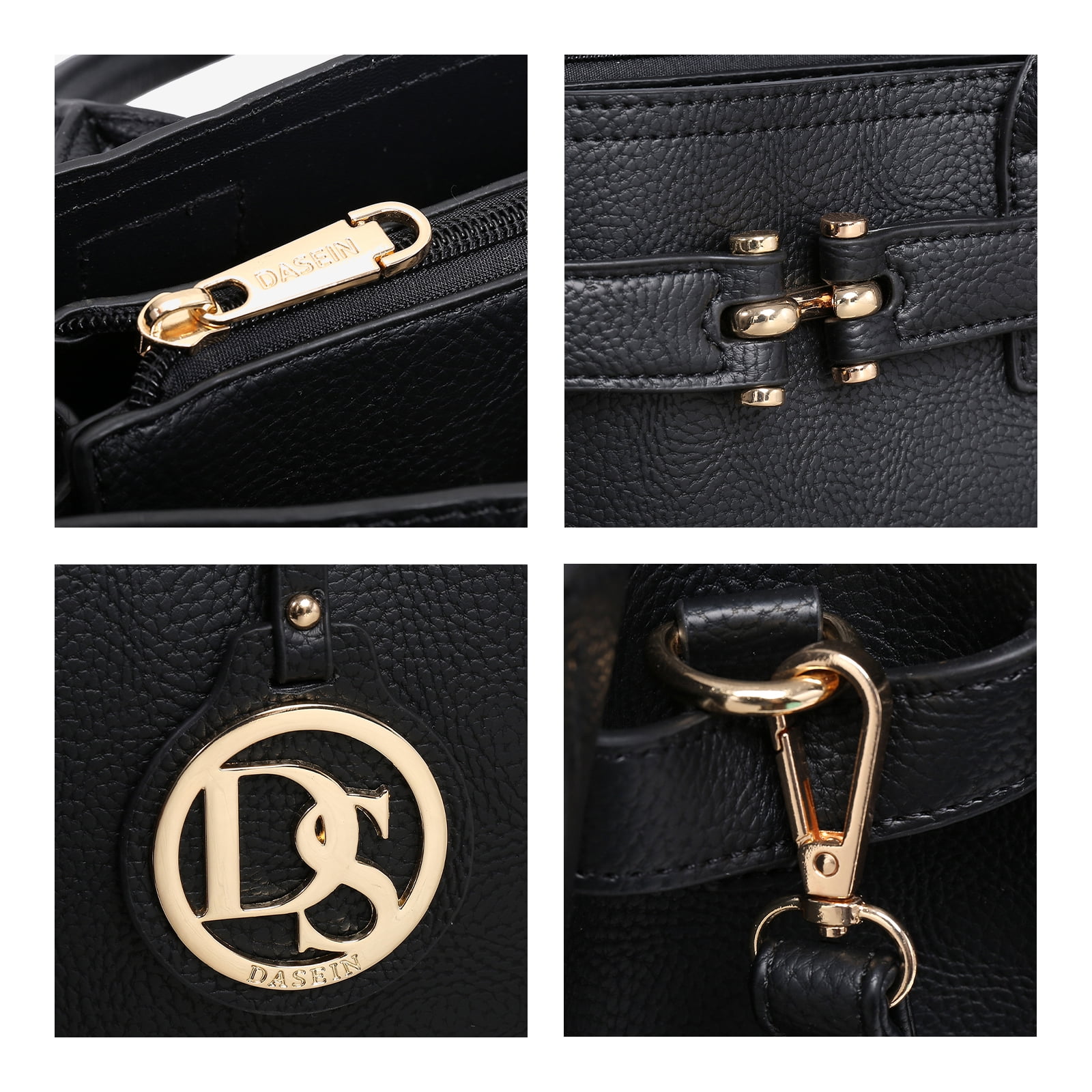 Dasein Women Satchel Purses Handbags Belted top-Handle Work Tote Shoulder Bags with Long Strap