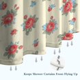 thumbnail image 6 of Pioneer Flower Floral Print Pattern Shower Curtain 84"x72", Bathroom Decorative Shower Curtain Set with 12 Hooks, Waterproof Washable, 6 of 6