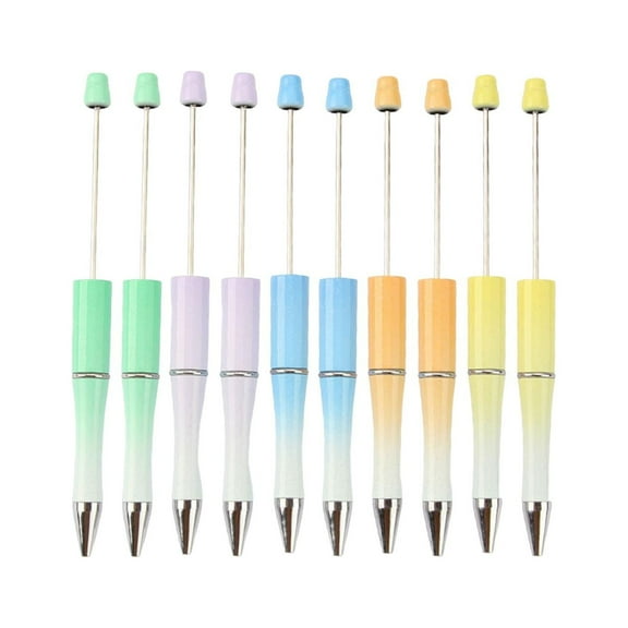 Beaded Beadable Pens Ball Pen Ballpoint Pen 10x Beadable Pens DIY Set for Exam Drawing Journaling Pens Writing