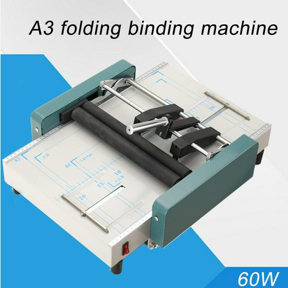 CDZHLTG 110V Manual Paper Booklet Binding Folding Machine Staplers Binder Folder Making
