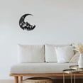 thumbnail image 6 of Moon and Mountains Iron Wall Art Decorations Black Metal Wall Art Decor Mountains Night Scene Wall Sculptures for Home Kitchen Patio Bedroom Living Room Bathroom Outdoor Decoration Metal Black, 6 of 7
