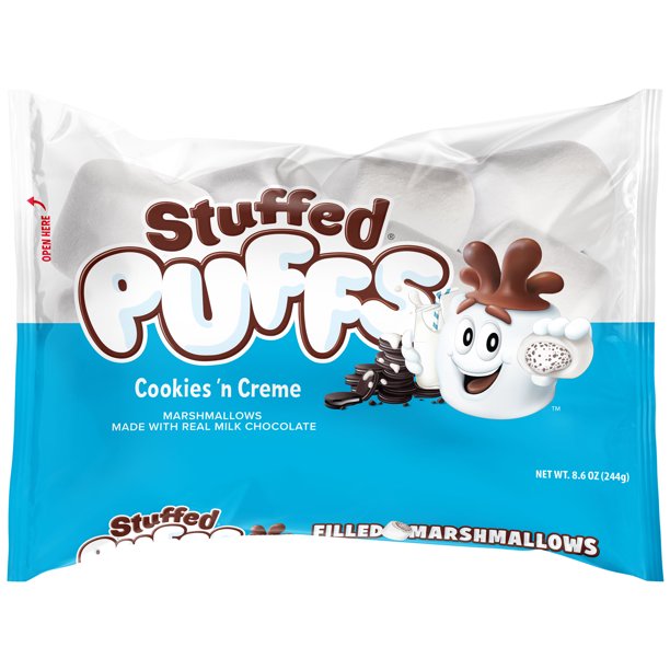 Stuffed Puffs Cookies 'n Creme Filled Marshmallows, 8.6 oz