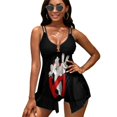thumbnail image 2 of Ghostbusters Women's Split Skirt Swimwear Two-Piece Swimsuit Backless Bikini Set Summer Holiday Beach Adjustable Bathing Suit, 2 of 6