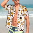 thumbnail image 5 of Lsque Thanksgiving pattern Hawaiian Shirt for Men, Unisex Summer Beach Casual Short Sleeve Button Down Shirts-Large, 5 of 9