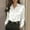 White #33, variant on Dresfit Women's Polo Shirts Long Sleeve Dress Shirt Chest Pockets 2026 Satin Collared Business Tunic Spring Loose Lightweight Office Silk Blouses Wine L