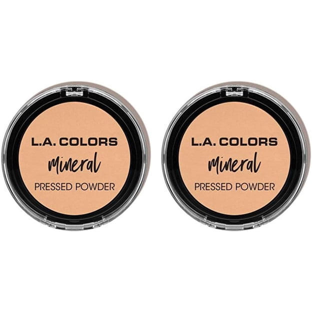 Polvo mineral prensado L.A. COLORS Creamy Natural (paquete de 2)
