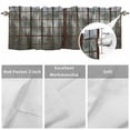 thumbnail image 2 of Kitchen Valances for Window, Old Wooden Stained Windows Light Filtering Rod Pocket Valance Curtain, Needle Forest Mountains &nbsp;Short Curtains Window Topper for Bedroom Bathroom Living Room 42x12in, 2 of 9