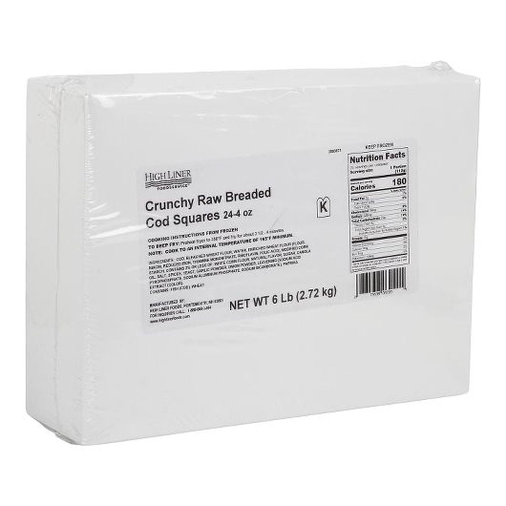 High Liner Crunchy Cash & Carry Breaded Squares Cod 6lbs (PACK OF 10)