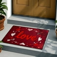 thumbnail image 2 of Uuiauoio Valentines Doormat Heart Door Mat Indoor Outdoor Entrance Heart Rug Carpet Non Slip Kitchen Bathroom Welcome Mat for Valentines Day Decoration Anniversaries Celebrations Doormat, 2 of 2