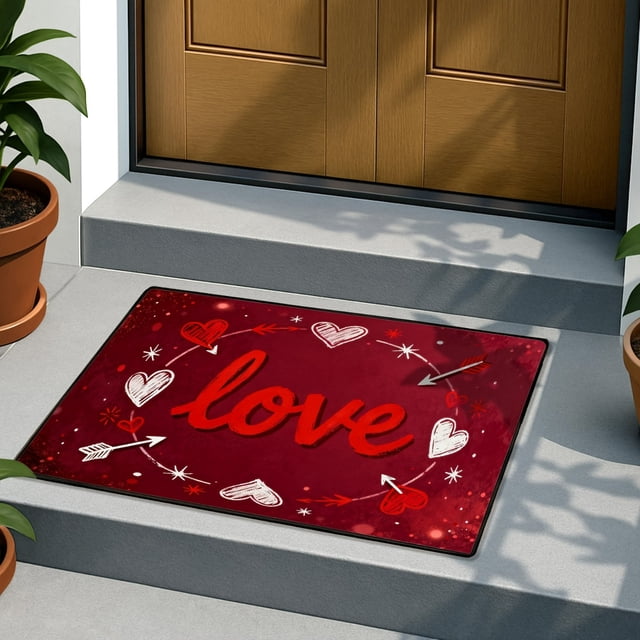 Non-Slip Indoor Outdoor Door Mat - 40x60cm Waterproof Entrance Rug for Front Door, Bathroom & Kitchen