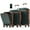 Dark Green, variant on imerelez Luggage Set of 3, 20inch with USB Port, front opening design Airline Certified Carry on Luggage, ABS Hard Shell Luggage with Spinner Wheels,White and Brown