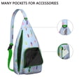 thumbnail image 2 of Foodie Sling Backpack – Delicious Dessert & Candy Pattern Shoulder Bag, Fashionable Lightweight Daypack for Work & School, 2 of 4