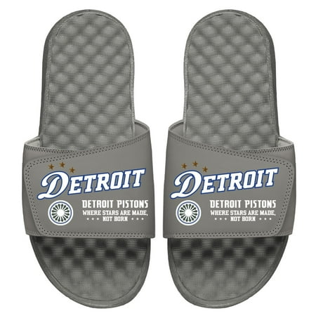 

ISlide Gray Detroit Pistons 2022/23 City Edition Collage Slide Sandals