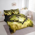 thumbnail image 3 of Feelyou Yellow Thorny Rose Bedding Comforter Set 7pcs for Couple, Gothic Spider Web Queen Bedding Sets, Romantic Love Heart Reversible Queen Sheet Sets, Luxury Bedroom Decor, 3 of 7