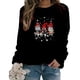 thumbnail image 5 of Sudadera Para Mujer Cuello Redondo Sudadera Con Estampado Navideño Blusa Suelta Tops Sin Capucha Suéter Odeerbi ODB183598, 5 of 7