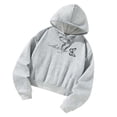 thumbnail image 4 of Sudadera con capucha para mujer, otoño e invierno, elegante sudadera con capucha y cordón corto XL, 4 of 8