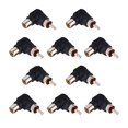 thumbnail image 4 of 10Pcs/lot Right Angle RCA Male to Female Connector Audio AV Elbow Plug Jack Extender 90 Degrees L Shape RCA Adapter Plug, 4 of 5