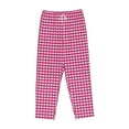 thumbnail image 4 of Haiem Pink Gingham Women's Pajama Pants Ultra Lightweight Pjs Bottoms Sleepwear Bottom Pants With Pocket Drawstring-Medium, 4 of 9