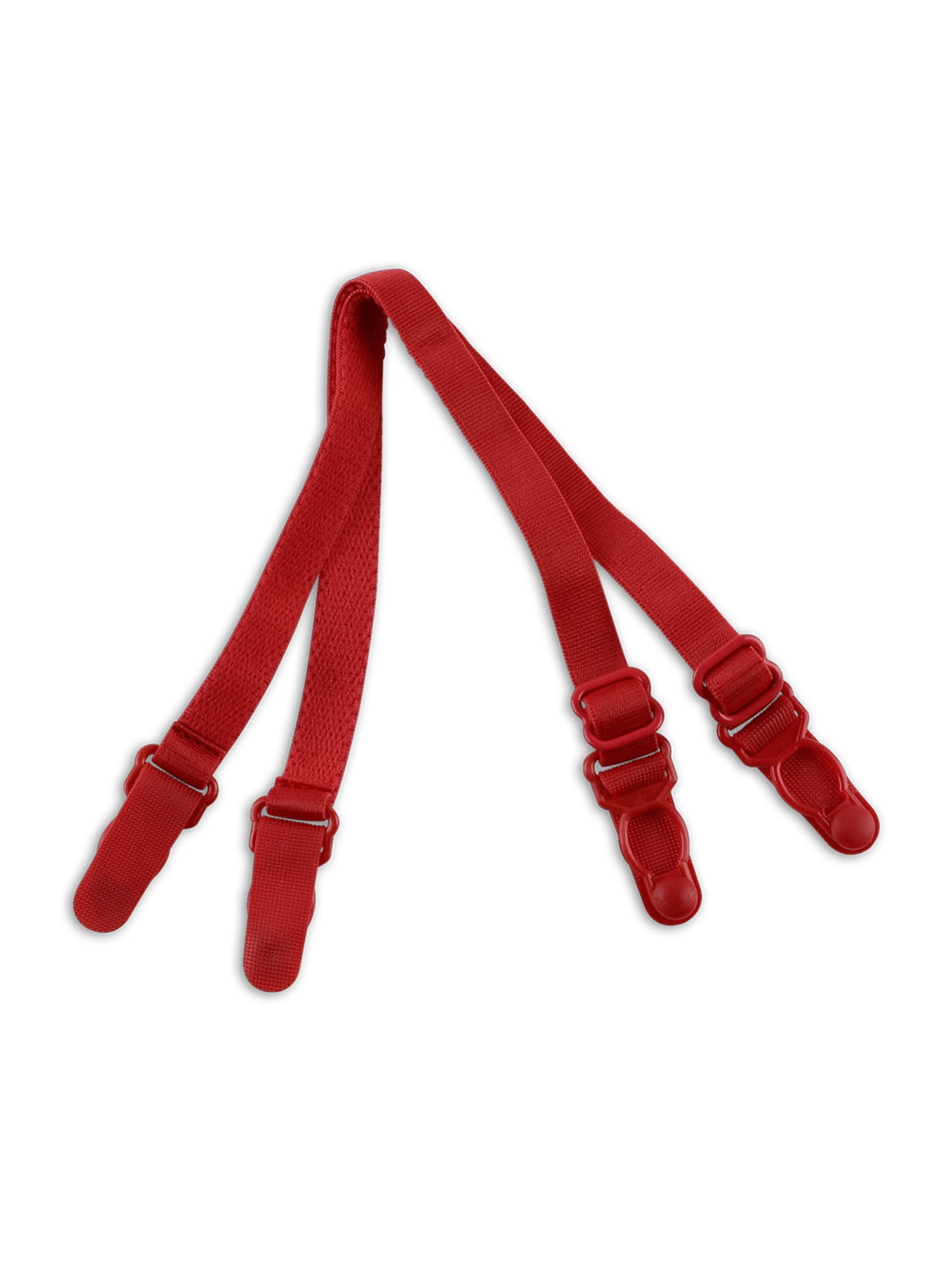 Elastic Nonslip Bra Shoulder Strap Clips Holder for Women Red2