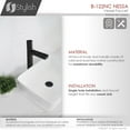 thumbnail image 4 of Stylish Single-Handle Ht. 12" Matte Black & Polished Chrome Vessel Bathroom Faucet B-122NC, 4 of 12