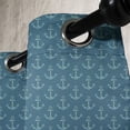 thumbnail image 3 of Ambesonne Anchor Grommet Curtain, Anchors, 50" x 120", Petrol Blue Sky Blue, 3 of 6