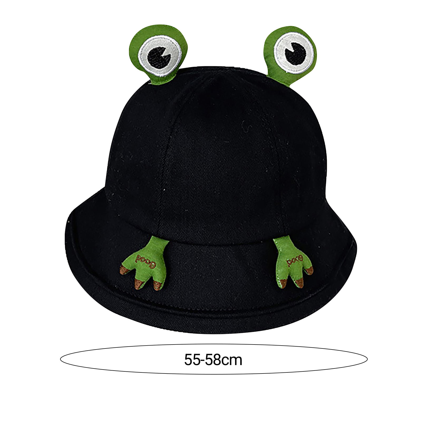 Sun Hat Cute Frog Design Sun Protection Wide Brim Cartoon Frog Women Bucket  Hat for Outdoor 