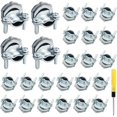 thumbnail image 1 of 25 Pcs 1/2 Inch Clamp Type Cable Connectors, Zinc Clamp Cable Connector Fittings for Metallic Conduit Protect Cables, 1 of 5