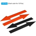 thumbnail image 3 of PATIKIL 8"x2" Arrow Sticker, 20 Pack PVC Removable Self Adhesive Waterproof Large Arrow Sign Floor Decal Wall Marking for Road Instructions, Black/Red, 3 of 6