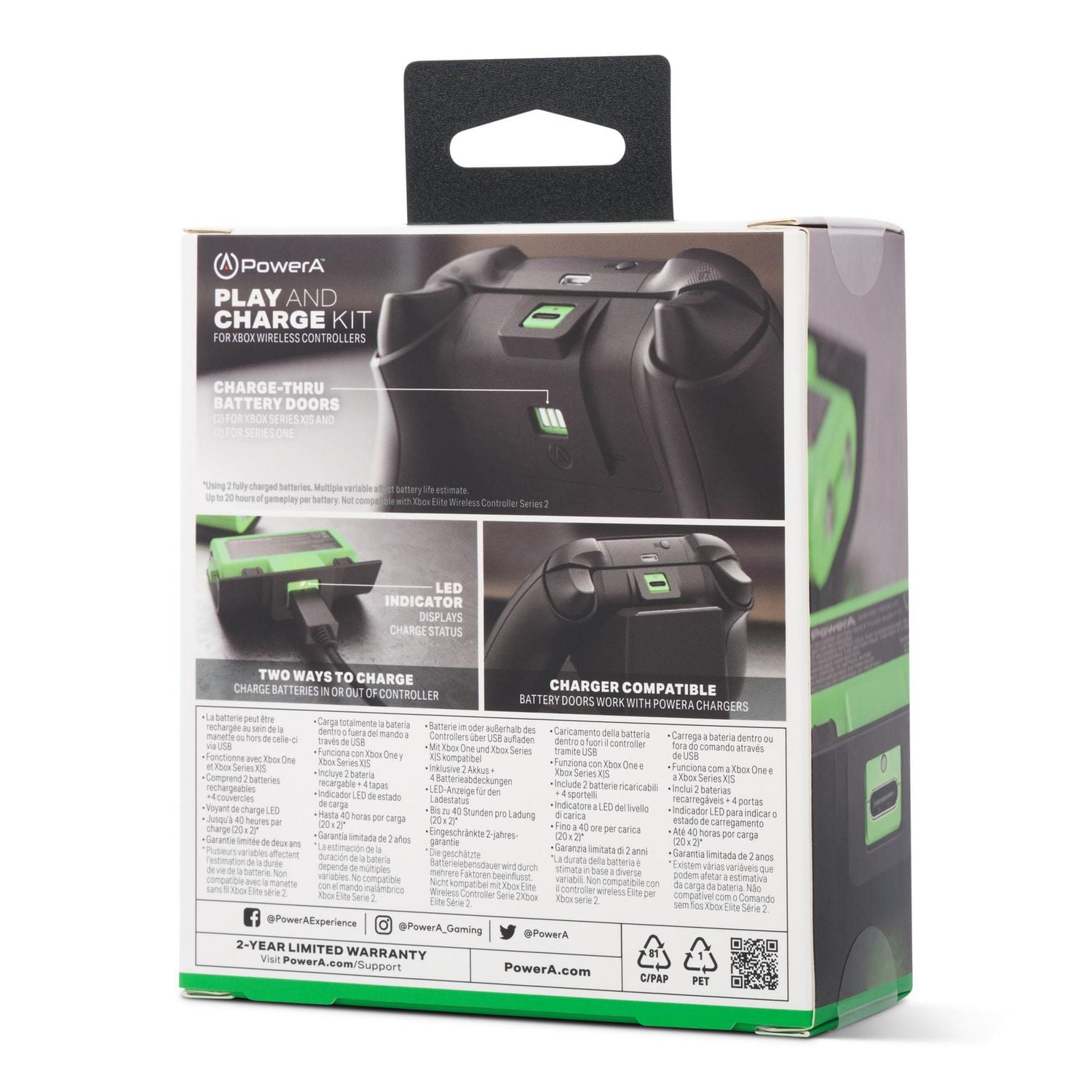 Kit Play and Charge PowerA pour Xbox Microsoft-Xbox