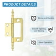 thumbnail image 3 of Uxcell Non-Mortise Door Hinges Heavy Duty Steel Flush Cabinet Hinges Gold, 3 of 7