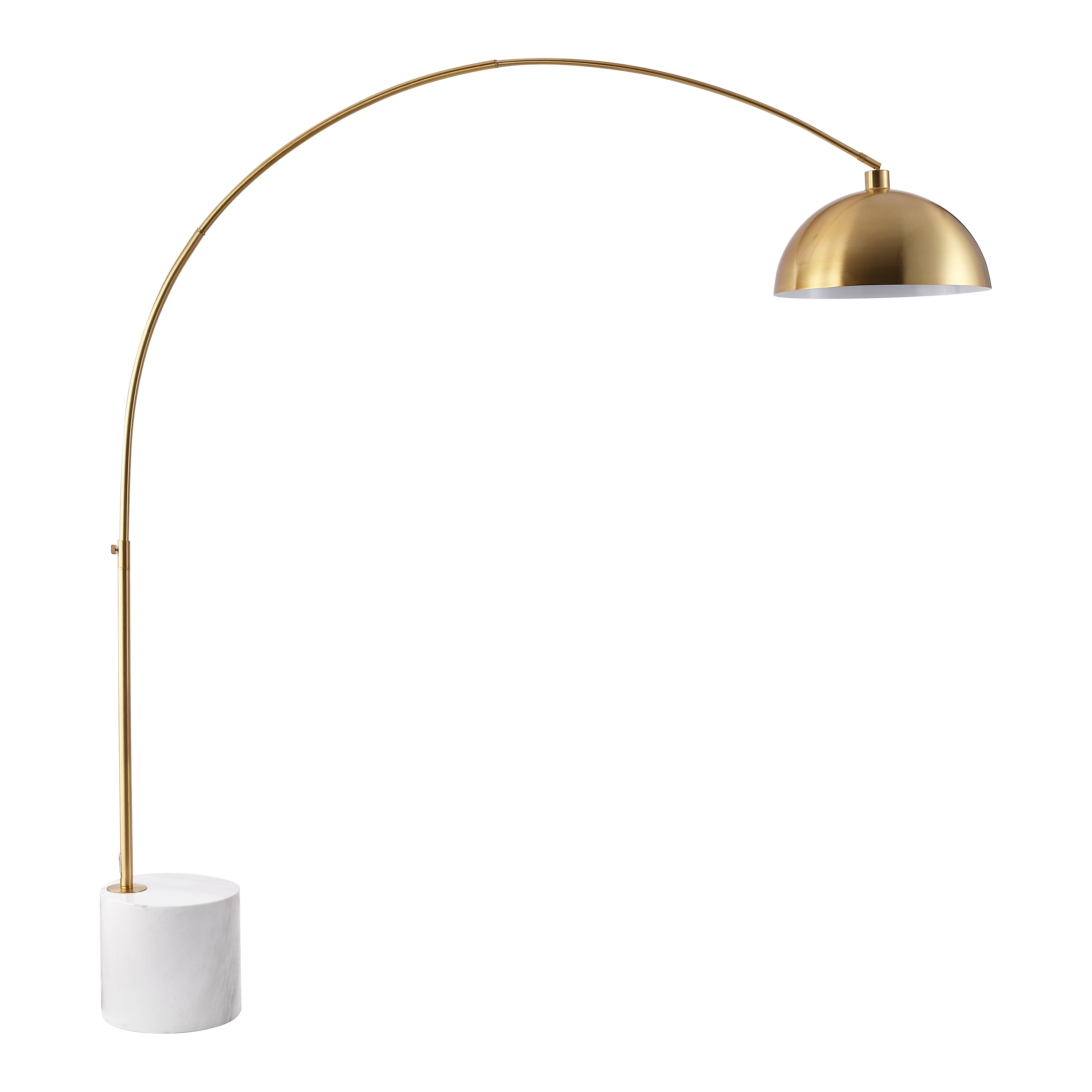 Safavieh Couture Rosabellina 80" Electroplating Gold and White Marble Base Floor Lamp
